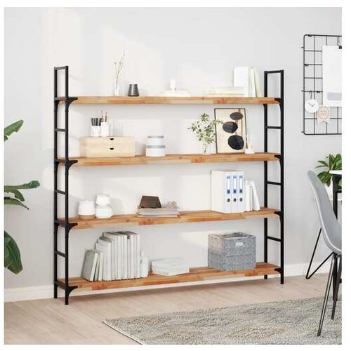 VidaXL Plutajuća polica s uljnim premazom 140x20x4 cm od drva bagrema Slike