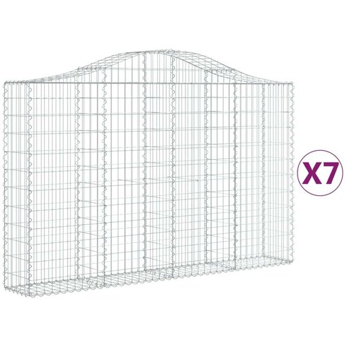  Lučne gabionske košare 7 kom 200x30x120/140cm pocinčano željezo Cijene
