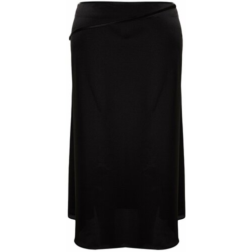 Trendyol Curve Plus Size Skirt - Black - Midi Cene