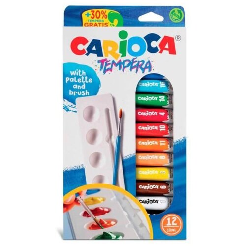 Carioca Tempera tube 10 ml + čopič - 12 kosov Cene