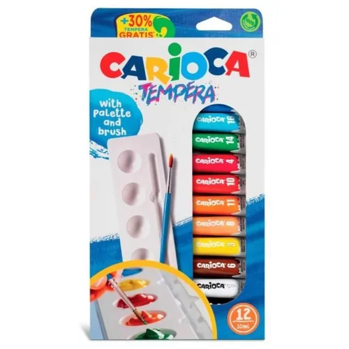 Carioca Tempera tube 10 ml + čopič - 12 kosov