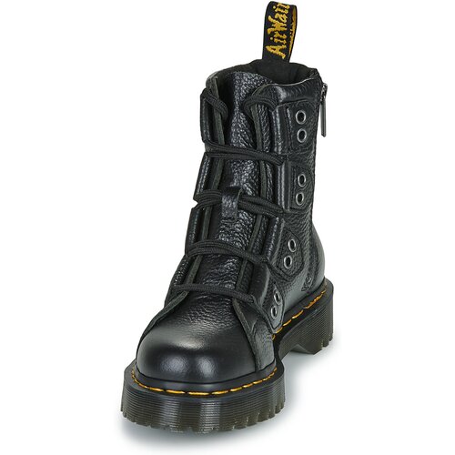 Dr. Martens Pol&amp;scaron;kornji 1460 Lace To Toe Boot Black Milled Nappa Črna Slike