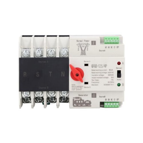  Teretna sklopka XLQ1 80A ATS 400V 4P automatska &amp;ndash; din &amp;scaron;ina Slike