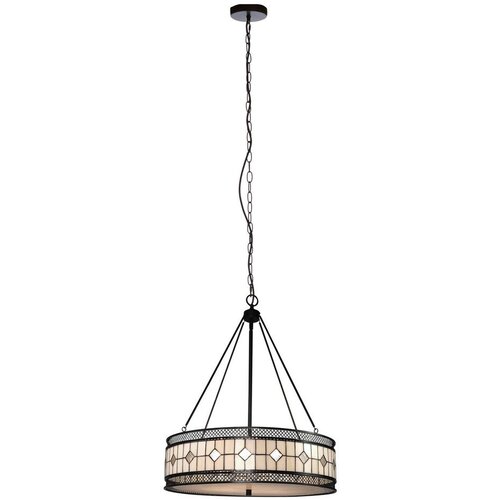 Premier Housewares Kovinska viseča svetilka s steklenim senčilom &oslash; 60 cm Waldorf &ndash; Cene