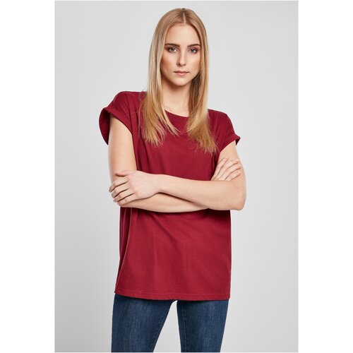 Urban Classics Women's Organic T-Shirt with Extended Shoulder Burgundy Slike