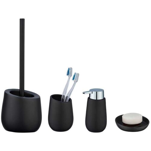Wenko Mat crni keramički set pribora za kupaonicu Badi &amp;ndash; Slike