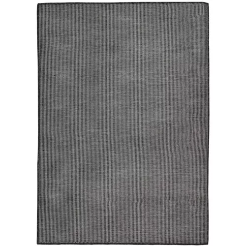  Zunanja preproga ploščato tkanje 140x200 cm siva
