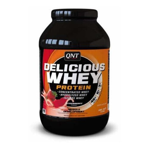 QNT Delicious Whey Protein, Jagoda, 908g Slike