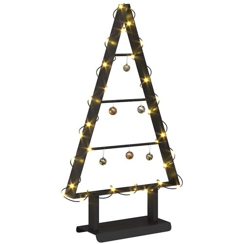  Metalna božićna jelka s stalakom Crna 60 cm Čelik Slike