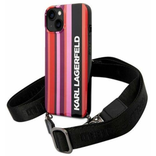 Karl Lagerfeld futrola za iPhone 14 pink color stripes strap ( GSM167256 ) Cene