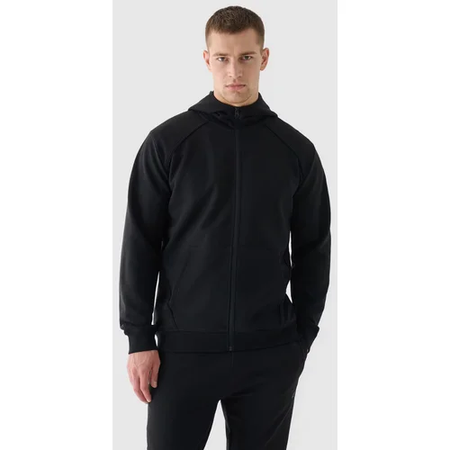 4f Men's Hoodie Zip Black WAW24TSW