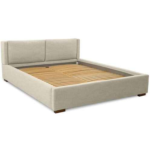 Scandic Bež tapecirani bračni krevet s prostorom za odlaganje s podnicom 140x200 cm Dreamer &amp;ndash; Slike