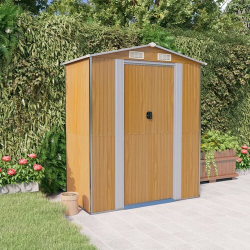 VidaXL Vrtna lopa svetlo rjava 192x108x223 cm pocinkano jeklo Slike