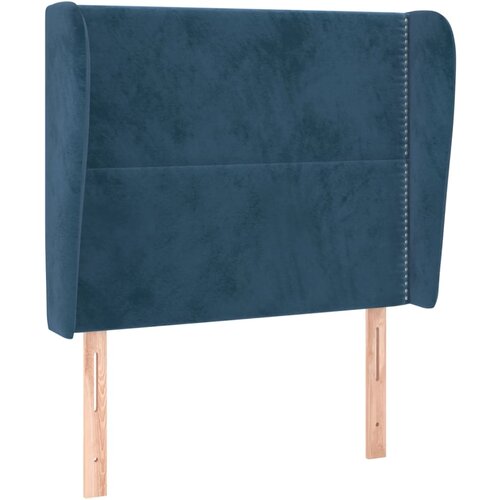 Maison Chic Vzglavna omarica - Nočna omarica - Posteljna omarica z ušesi temno modro 83x23x118/128 cm žamet, (21709788) Cene