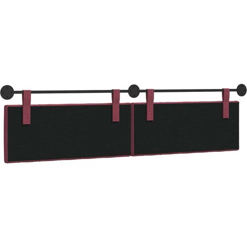  Držeće uzglavlje Zidne Vinska crvena 210 x 55 x 7 cm tkanina - boja crnog vina 200 cm bez LED Slike
