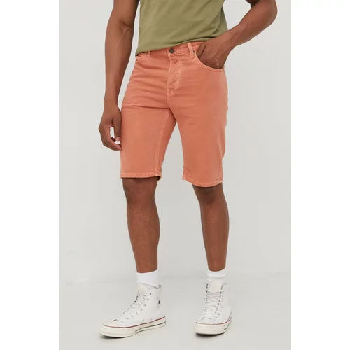 Lee Kratke hlače moške, oranžna barva