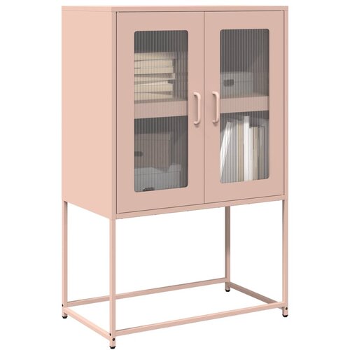 VidaXL Highboard Pink 68x39x107 cm Steel Slike