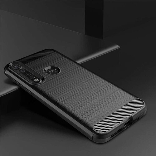 Carbon Karbonski ovitek Fleksibilen TPU etui za Motorola G8 Plus Slike