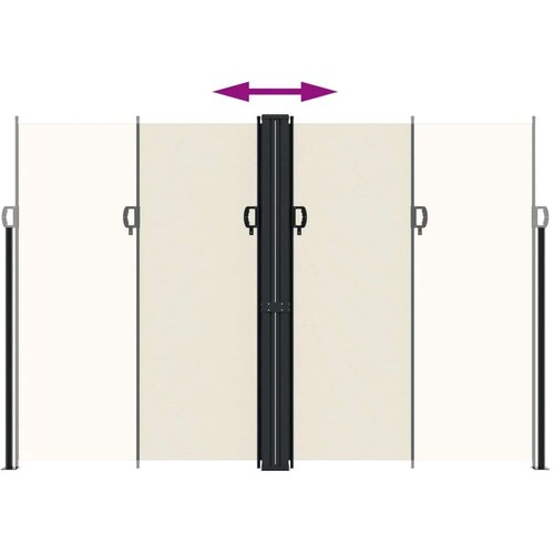 VidaXL Bočna tenda na uvlačenje krem 220 x 1000 cm Slike