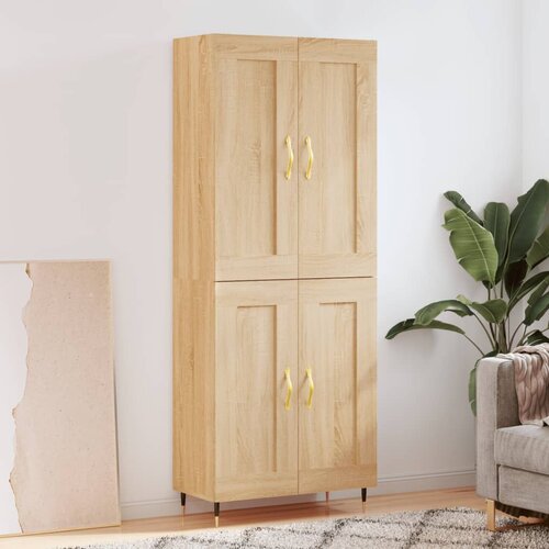 vidaXL Visoka komoda sonoma hrast 69,5x34x180 cm inženirski les Cene