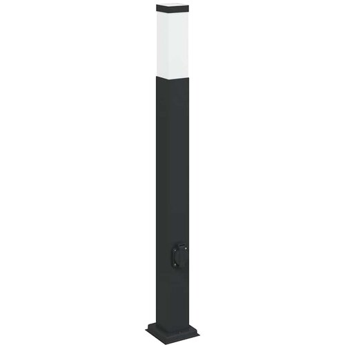 vidaXL Stebriček z vtičnico 80 cm črne barve IP44, (5000297046) Cene