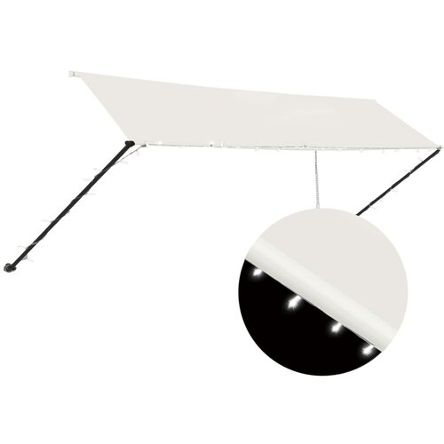 Maison Chic Zložljiva tenda - Senčniki z LED lučmi 400x150 cm krem, (22038630) Cene