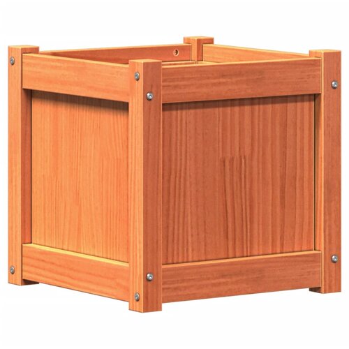 Maison Chic Vrtno cvetlično korito - Cvetlični Lonec vo&amp;scaron;čeno rjavo 40x40x40 cm trdna borovina, (21790346) Slike