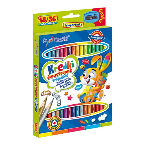  Bambino Dvostranski trikotni barvni svinčniki, 18/36 barv, (20651569) Slike