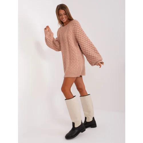 Fashion Hunters Dusty pink knitted minidress