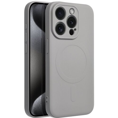  futrola silicone mag cover za iphone 15 pro (6.7) titanium siva Cene