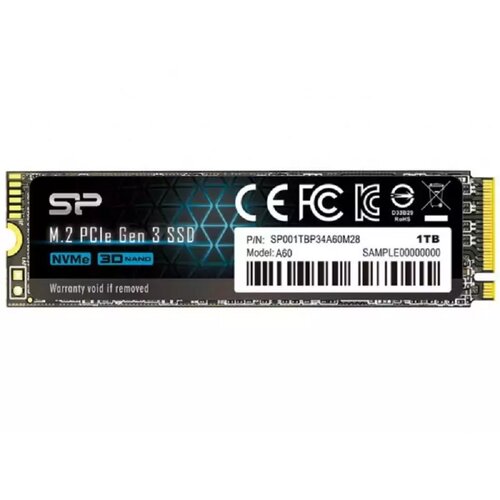 Silicon Power 256GB SP256GBP34A60M28, PCIe Gen3 x4, NVMe, M.2 2280, 2200/1600 MB/s ssd hard disk Slike