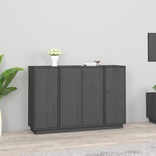  Komoda siva 120 x 35 x 80 cm od masivne borovine Cene