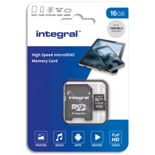 Integral Spominska kartica SDHC/XC Class10 UHS-I U1, 16 GB