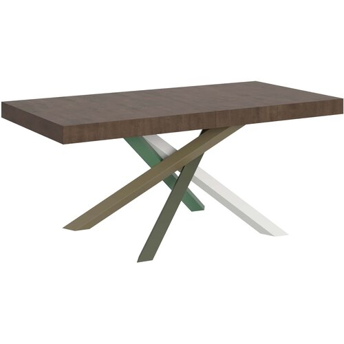 Itamoby   Volantis (90x180/440 cm) - oreh, barva nog: bela, zelena - raztegljiva jedilna miza, (20842768) Cene