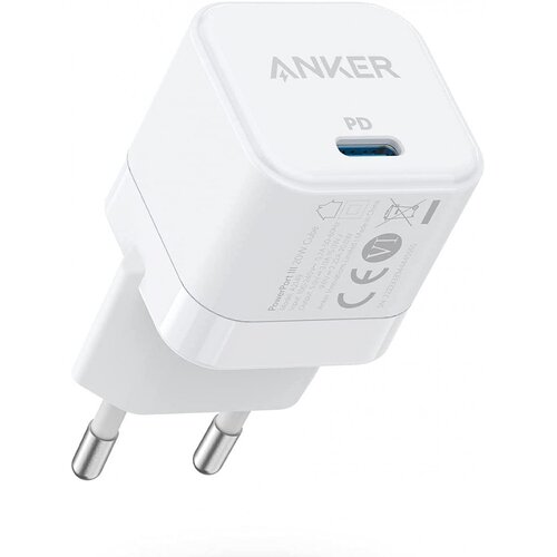 Anker CUBE POWERPORT III 20W USB-C BELI ZIDNI PUNJAČ Slike