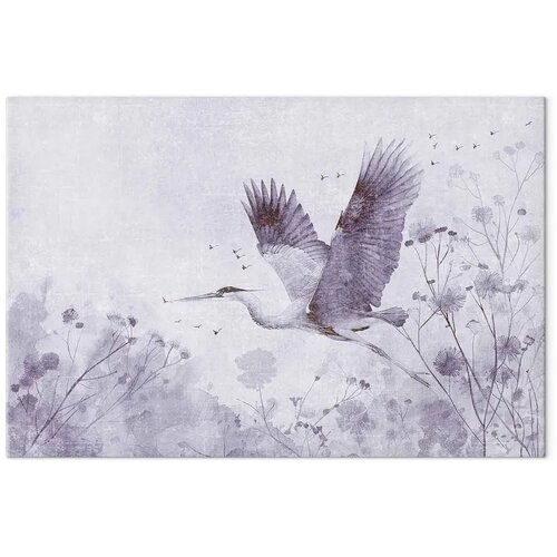  XXL slika - Majestic flight - a crane in flight in monochrome 160x107 Slike