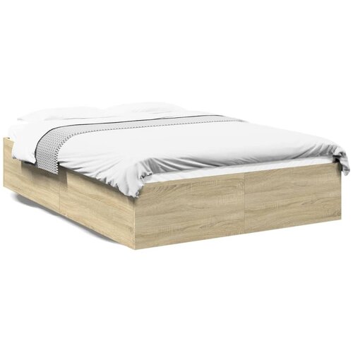 VidaXL Okvir kreveta boja hrasta sonome 120 x 200 cm konstruirano drvo Slike