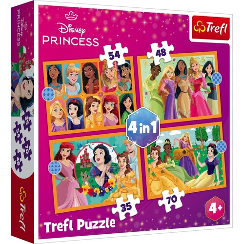  4-u-1 slagalica - Bajkovite priče - Disney princeza Trefl 34651 Cene