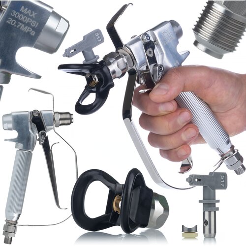 Rosfix SET BRIZGALNA GLAVA ULTRASPRAY J-31 &ndash; &Scaron;OBA 517, 3000 PSI, 1/4" IN 7/8" NAVOJ, VGRAJEN FILTER | ZA STENE, STROPE, OGRAJE, POHI&Scaron;TVO, (5000075958) Cene