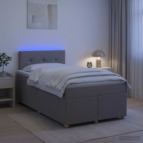  Boxspring krevet s madracem Sivosmeđa 120 x 190 cm Tkanina Cijene