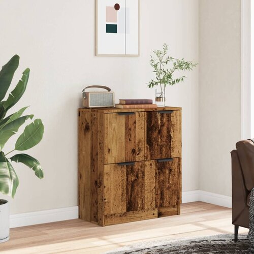  Komoda boja starog drva 60 x 30 x 70 cm od konstruiranog drva Slike
