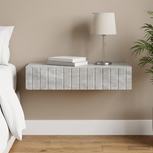 Stolna montirana na zid Betonska siva 87,5 x 34,5 x 17 cm Cijene
