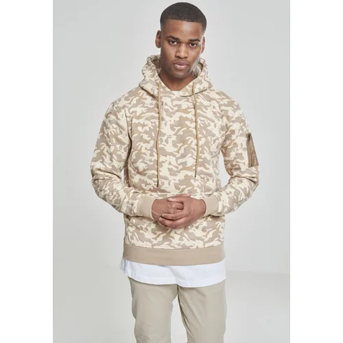 Urban Classics Sweat Camo Bomber Hoody Beige Camouflage