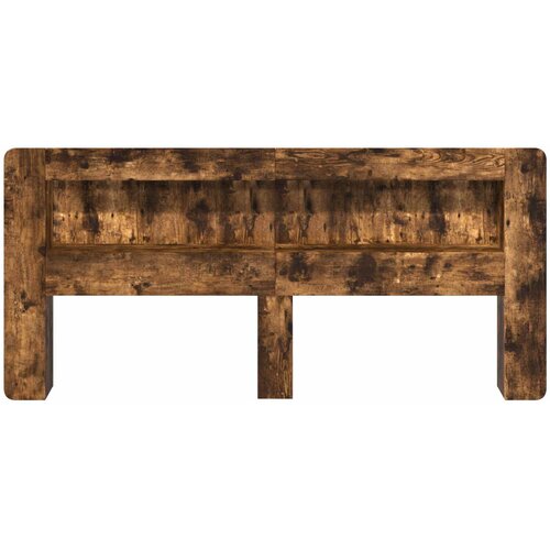  Glava kreveta s ormarićem Dimljeni Hrast 215 x 18,5 x 100 cm Slike