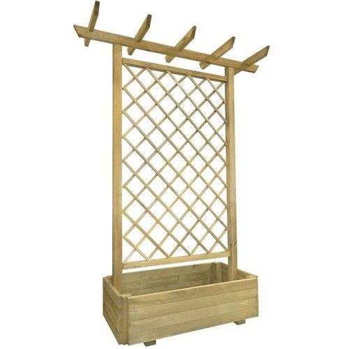  Vrtna pergola s cvetličnim koritom 162x56x204 cm lesena Cene