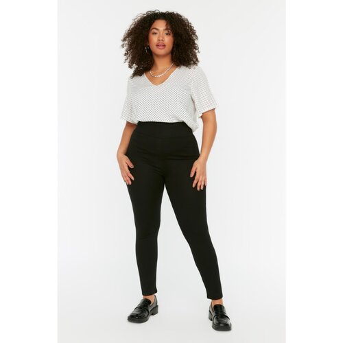 Trendyol Curve Black Knitted Leggings Slike