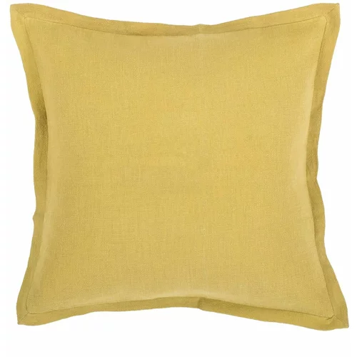 Tiseco Home Studio zelenožuti jastuk od mješavine lana, 45 x 45 cm