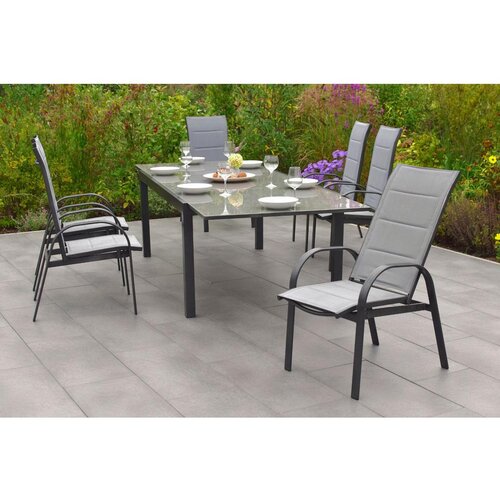 Gardenson Vrtni Stol Marini, 2 Kos, Siva Slike