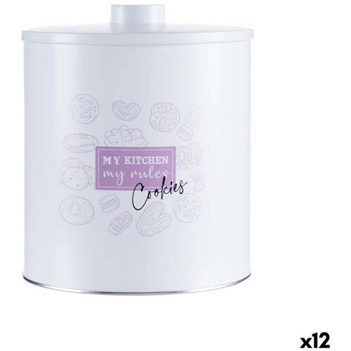  Kutija za kolačiće i peciva My kitchen My Rules Bijela list lima 17 x 20 x 17 cm (12 kom.) Cene
