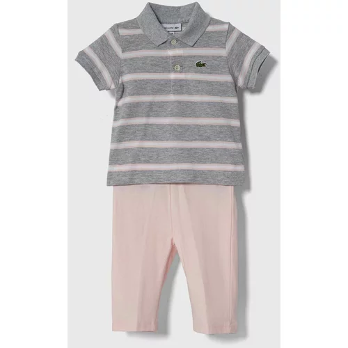 Lacoste Pižama za dojenčka siva barva